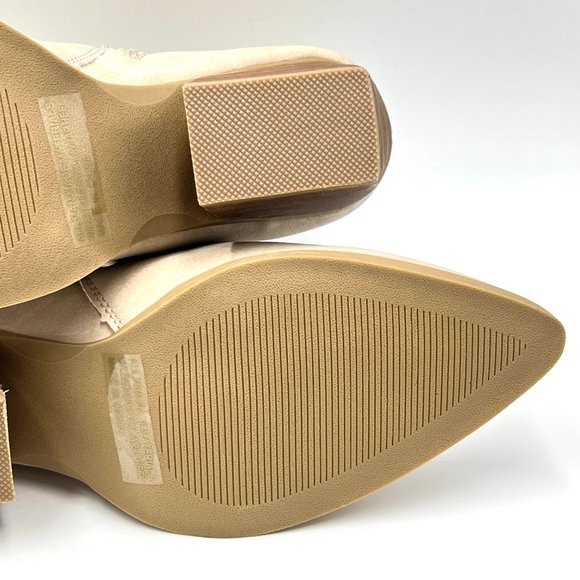 DV Dolce Vita‎ Size 9 Beige Taupe Faux Vegan Leather Western Ankle Boots Shoes - Picture 11 of 15